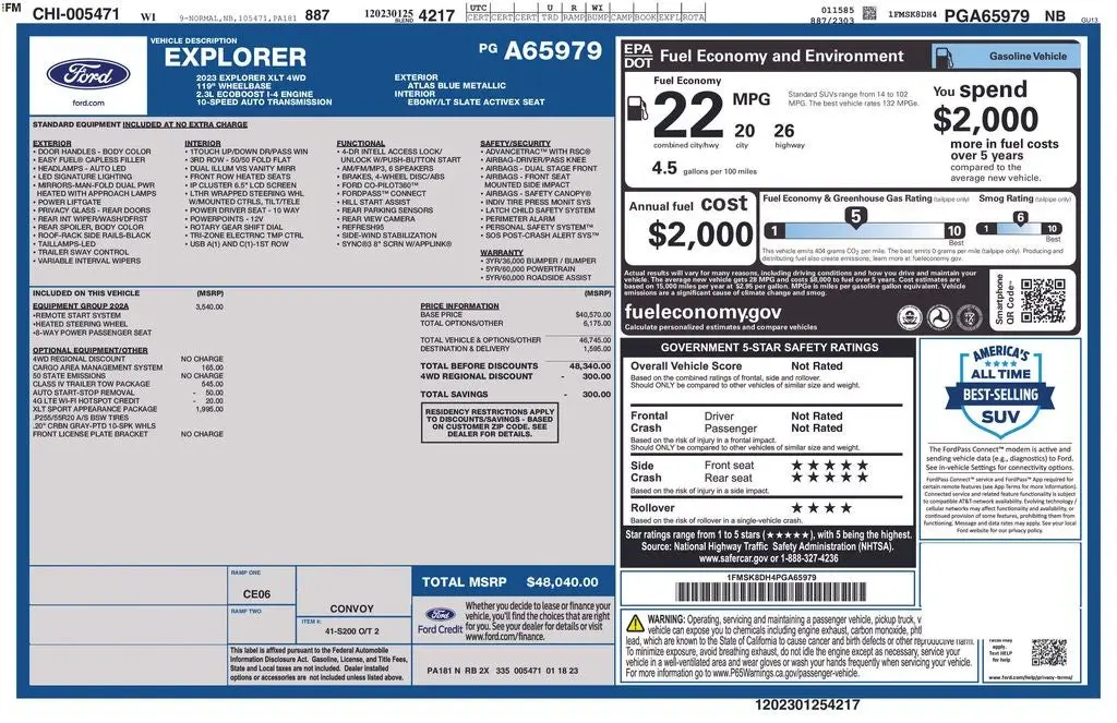 2023 Ford Explorer XLT 4WD photo 5