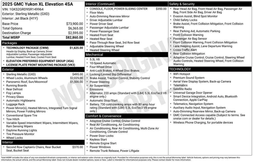 2025 GMC Yukon Elevation 4WD photo 5