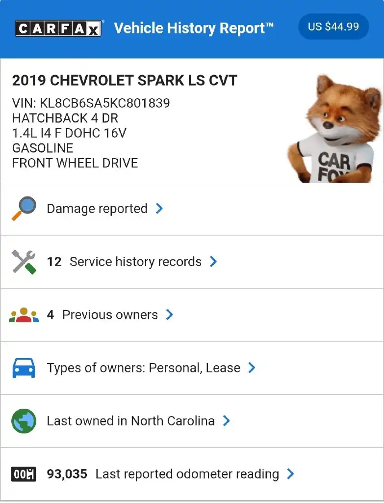 2019 Chevrolet Spark LS CVT 1SB's photo