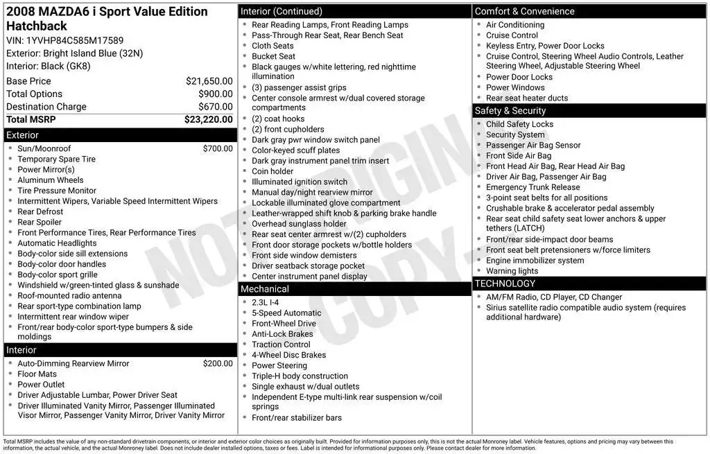 2008 Mazda EZ-6 2.3 Auto I Sport Value Edition's photo