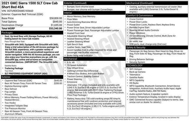 2021 GMC Sierra 4WD Crew Cab Short Box SLT's photo